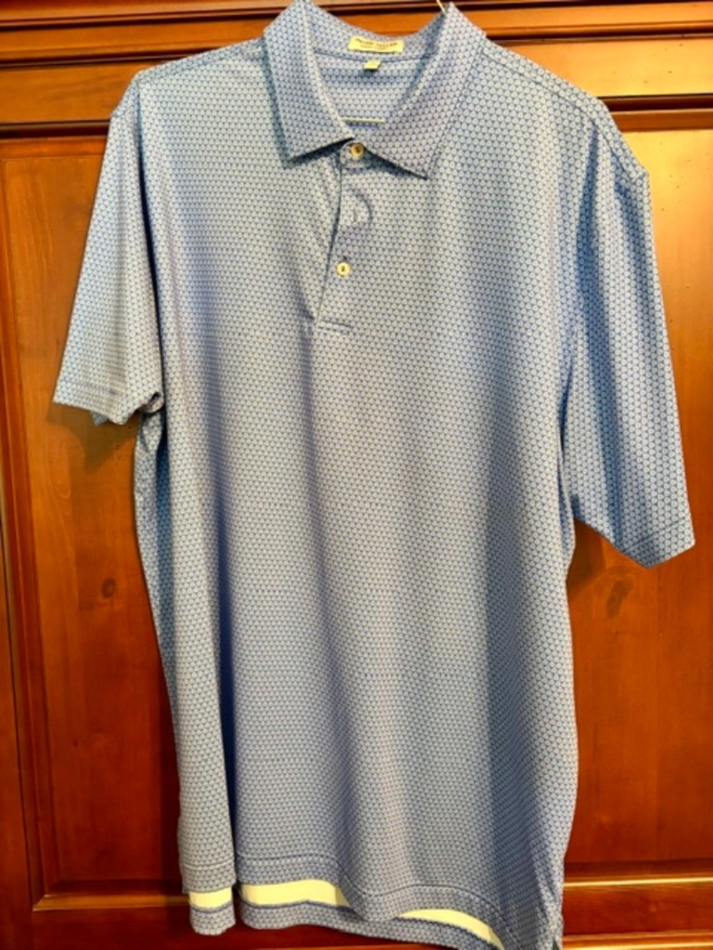 Peter Millar Like New Mens Polo Size XL Blue/ Pattern